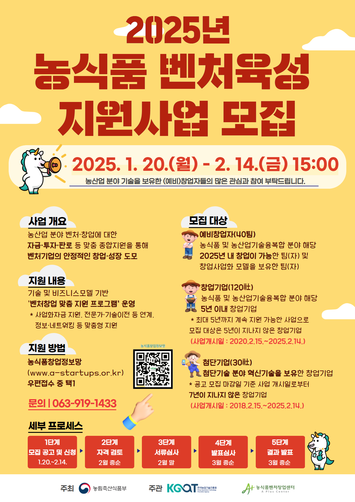2025년 농식품 벤처육성 지원사업 모집 이미지1