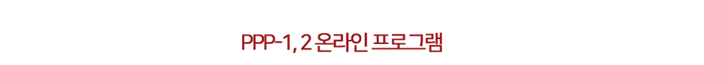 PPP-1,2 온라인 프로그램