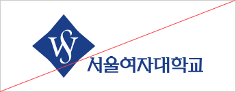 로고타입을 심볼과 동일한 파랑색으로 임의 변경하여 사용한 사례(금지)